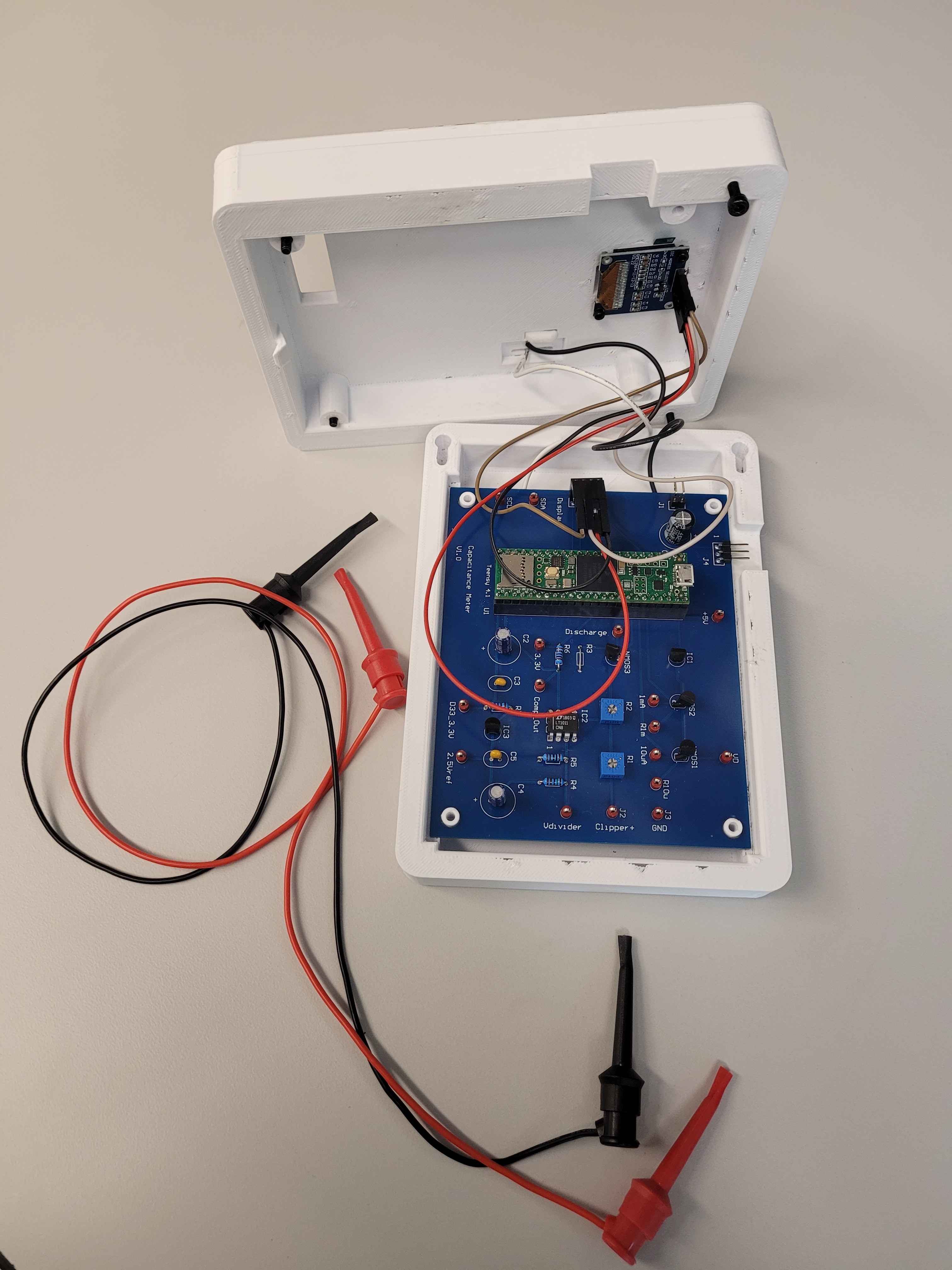 Capacitance Meter PCB with Case