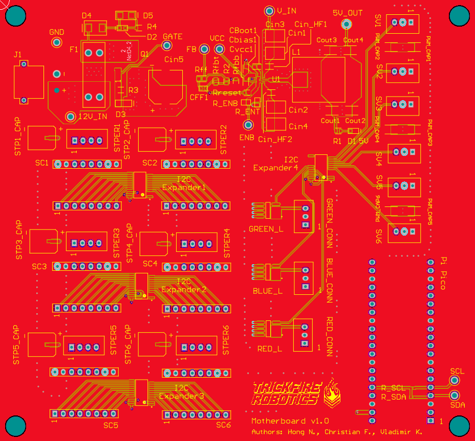 Rover Main Control PCB Top Layer and Silkscreen